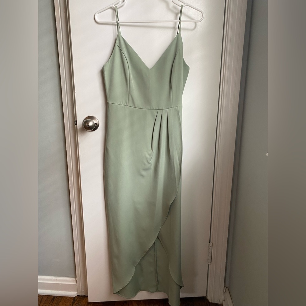 Pale green formal dress